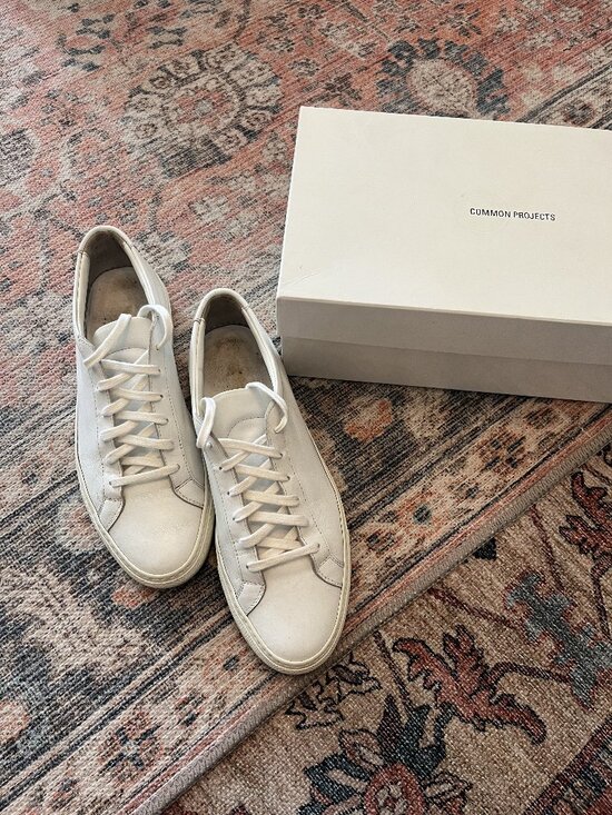 Common Projects Other - Common Projects Original Achilles Low White Leather Sneakers 42